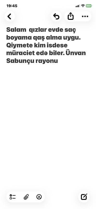 Ev xidmətləri: saç boyama və qaş alma. - Saçların ev şəraitində