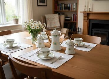 alman servisi: Çay dəsti, rəng - Ağ, Keramika, 6 nəfərlik, Azərbaycan — 3