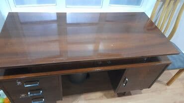 Другая мебель на заказ: Прямой стол, Без стула, С полками, С выдвижными ящиками, Дерево — 1