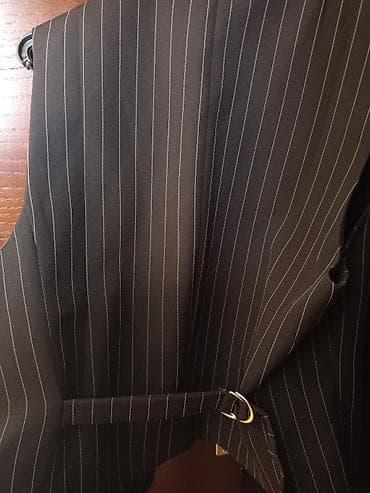 kəməri: FOLI Woman qadın jileti - Rəng: qara, nazik ağ zolaqlı (pinstripe) - — 4