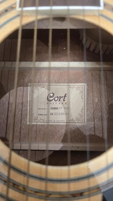 gitara kabel: Cort AD880CE elektroakustik gitar + Cort CM15R – 15W gitar — 4