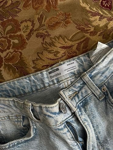 boyfriend salvar modelleri: Qadın cins şalvarları – 2 model dəsti 1) Açıq mavi mom/straight — 10