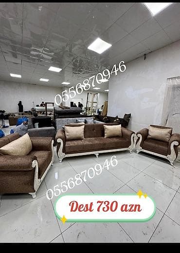 Mebel dəstləri və divanlar – sifarişlə hazırlanır - 3+2+1 dəst