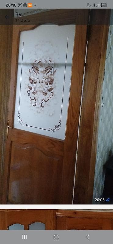 Taxta otaq qapıları dəsti - Material: tam ağac (masiv), təbii ağac