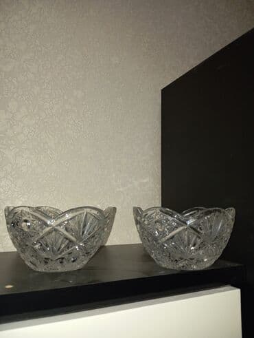 konfet sekilleri: Kişilər üçün dekorativ şüşə qablar dəsti - 2 ədəd kəpənək kənarlı — 1