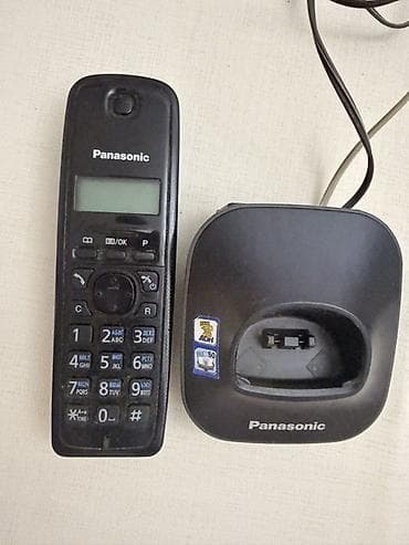 Stasionar telefonlar: Panasonic simsiz ev telefonu və şarj bazası - Brend/model: Panasonic — 1