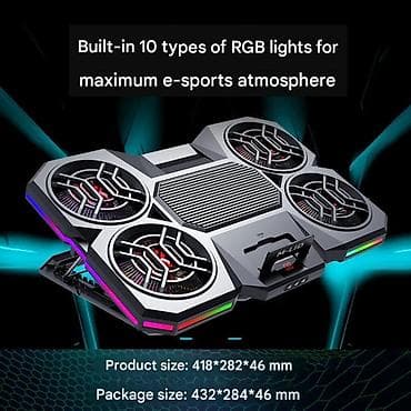 notebook ram: M-LID H5 RGB Laptop Soyuducu Stend | 6 Fan | 3 Sürət | 2000 RPM M-LID — 6