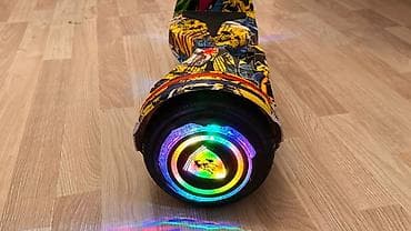 Elektrik hoverboard (self-balance skuter) - Parlaq, rəngli “graffiti”