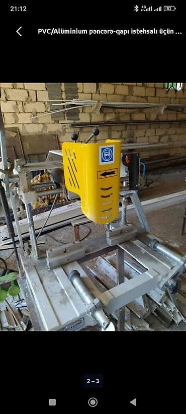 sumqayit plastik qapi pencere: PVC/Alüminium pəncərə-qapı istehsalı üçün avadanlıq dəsti. iki ədəd — 1