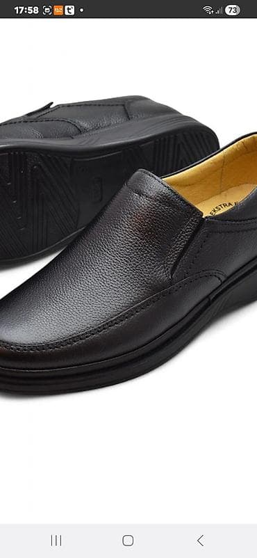 Kişi loafer ayaqqabısı – klassik qara rəng - Üst material: toxumalı