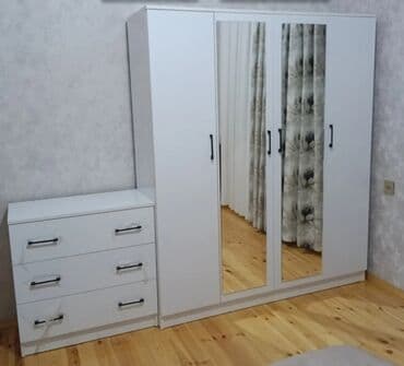 paltar qurutma: Yeni, Açılan, 4 qapılı Düz dolab, Qarderob, paltar dolabı, Azərbaycan — 1