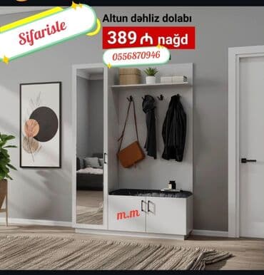 mətbəx skaflari: Yeni, Açılan, 2 qapılı Düz dolab, Dəhliz dolabı, Azərbaycan — 5