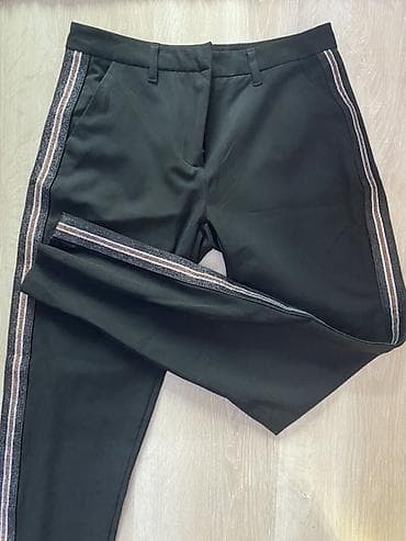 Kişi ayaqqabıları: Qara rəngli kişi şalvarı - Model: Klassik düz kəsim, yan tikiş — 1