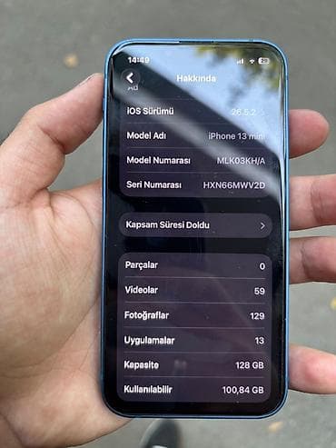 mini soyuducular: IPhone 13 mini, 128 GB, Mavi — 3