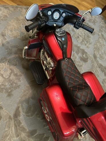 putu maşın: Uşaq üçün elektrikli motosiklet – üçtəkərli kruizer tipli model - — 2