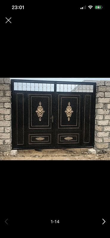 qapi kalonkasi: Yeni Həyət darvazası, 3 m, Mexaniki, Qapı ilə, rəng - Ağ, Kredit yoxdur, Ödənişli quraşdırma, Ödənişli çatdırılma, Rayonlara çatdırılma — 4