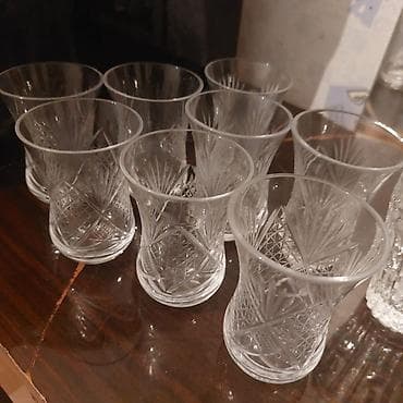 xurustal stekan: Armudu stəkanlar, Şüşə, 8 ədədli dəst — 1