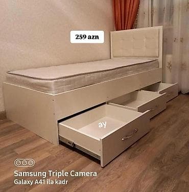 tek qrafat: Yeni, Təknəfərlik çarpayı, Matras ilə — 1