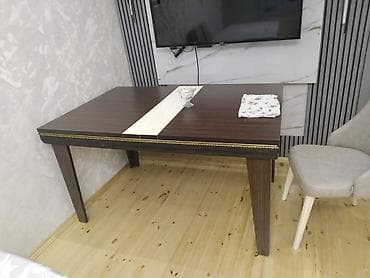 bilyard masası satışı: Yemək/Qonaq otağı masası - Material: taxta əsaslı lövhə (laminat — 2