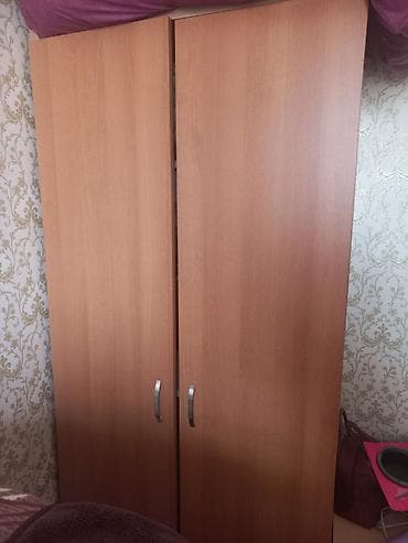 divan dəst: İşlənmiş, 2 qapılı, Siyirməli, Qəhvəyi, Taxta, Açılan, Düz dolab — 1