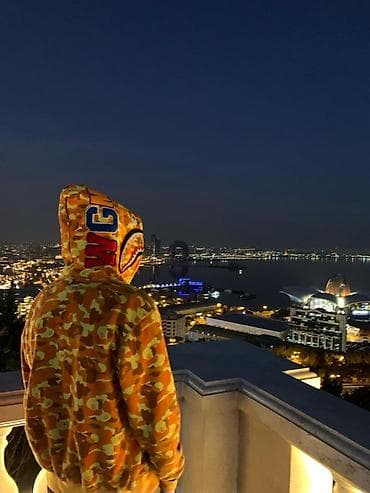Толстовки: BAPE Shark Hoodie – narıncı kamuflyaj TAM ORGİNALDİ 150 AZN ALINIB — 1