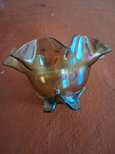 iş alətləri: İridessent şüşə meyvə qabı/şirniyyat qabı - Material: qalın, şəffaf — 2