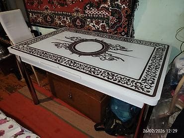 meblər: Mətbəx masası, Yeni, Açılan, Şüşə, Dördbucaq masa — 3