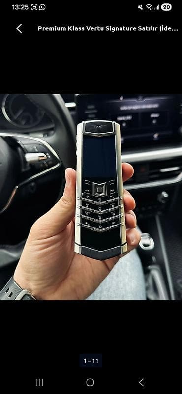 vintage t9 cena: Vertu Signature Touch, rəng - Gümüşü, Düyməli — 2