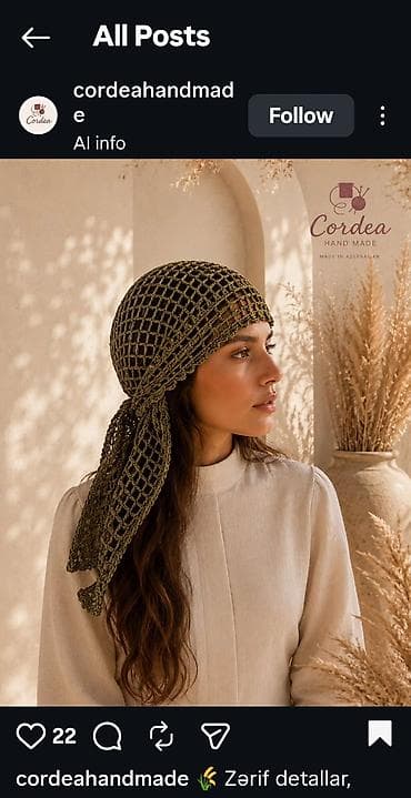özcan zeynep örme: Cordea Handmade – əl işi toxunma aksesuar və geyimlər - Qadınlar üçün — 1