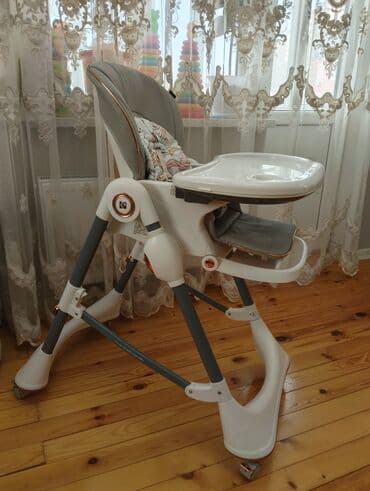 Avtokreslolar: Uşaq yemək stulu - Çoxfunksiyalı, təkərlərlə hərəkət etdirilən model — 2