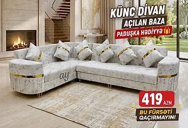 Künc divan, Yeni, Açılan, Bazalı, Parça, Şəhərdaxili pulsuz çatdırılma