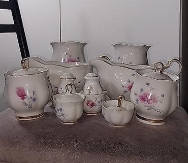 ağ yolka: Porselen serviz dəsti - Klassik ağ porselenden hazırlanıb, üzərində — 1