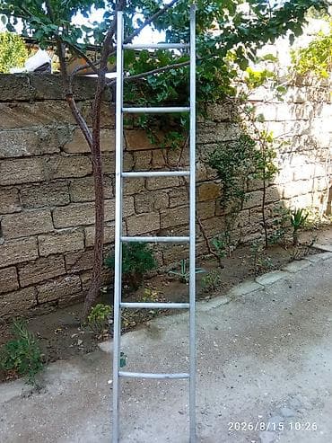 Material: yüngül və paslanmayan alüminium - Tip: təkparça düz nərdivan