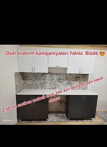 metbex mebelı: &Sara Yalniz bizde‼️ Endirimle 2metr 50 sm metbex mebeli 299 Azn — 1