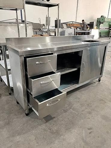 Paslanmayan poladdan peşəkar mətbəx mebelləri və iş masaları Məhsulun