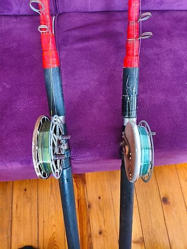 для рыбалки: Iki ədəd teleskopik balıqçı qamışı və fırlanan metal çarx dəsti — 3