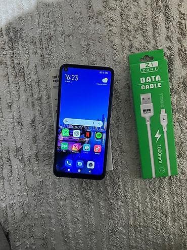 telefon samsuq: Redmi Note 9, 64 GB, rəng - Boz, Barmaq izi, Face ID — 2