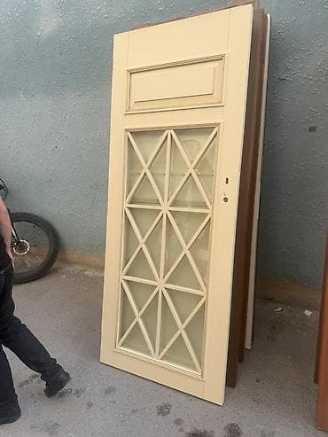 qapi seyf: Şüşəli dekorativ otaq qapıları - Material: MDF əsaslı qapı lövhəsi — 1