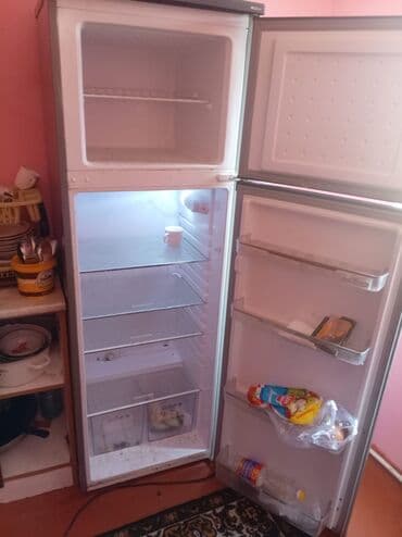 kredit soyuducu: İşlənmiş 2 qapılı Shivaki Soyuducu Satılır, rəng - Boz, Dispenserli — 2