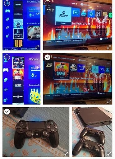 ps4 controller: PS4 Slim 500gb 400azn. 2ədəd Pult ilə Oyunlar hamsı yaddaşda — 1