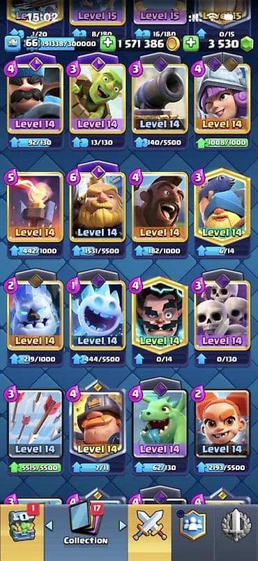 Спорт и хобби: Clash Royale oyun hesabı - Kral səviyyəsi: 66 - Kupa: 10 886 - Qızıl — 4