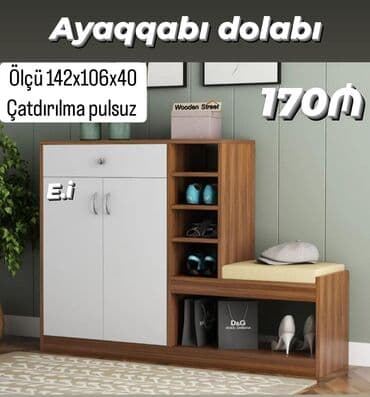 ayakkabi dolabi: Açılan, 2 qapılı Düz dolab, Ayaqqabı dolabı — 1