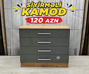 Siyirməli kamod - 4 geniş siyirmə: hər birində rahat metal tutacaqlar lalafo.az -da Siyirməli kamod - 4 geniş siyirmə: hər birində rahat metal tutacaqlar