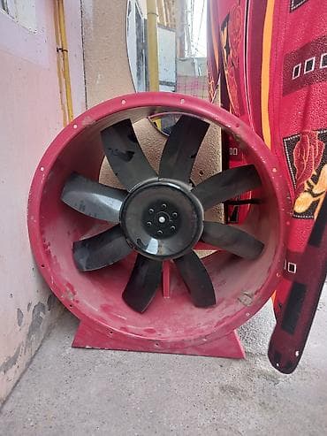 Sənaye tipli kanal axial ventilyator - Qırmızı metal korpuslu