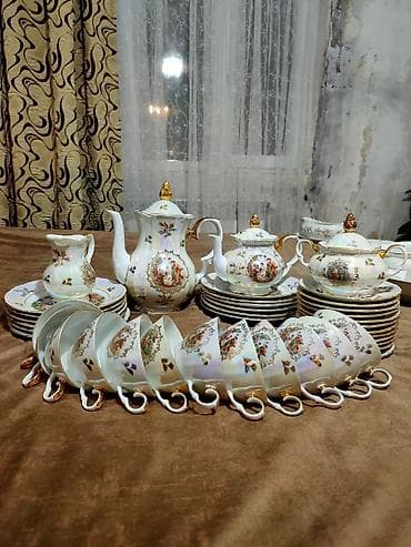 sufre: Çay dəsti, rəng - Ağ, Farfor, Madonna, 12 nəfərlik, Almaniya — 1