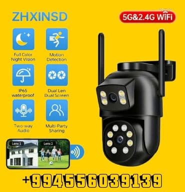 təhlükəsiz kamera: Wifi Camera 8MP Ultra HD İki Linzalı, Tam Rəngli Gecə Görüşü, PTZ, Su — 4