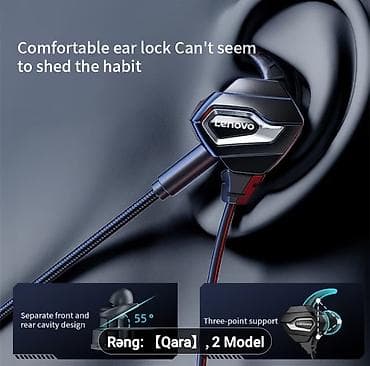 bultuz nausnik: Yeni Simli Qulaqcıqlar, Lenovo, rəng - Qara — 2