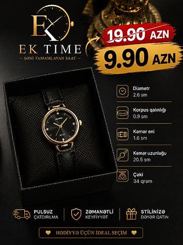 5 15: ⌚ Zərif Qadın Qol Saatı – 9.90 AZN Stilinizi tamamlayacaq zərif və — 1