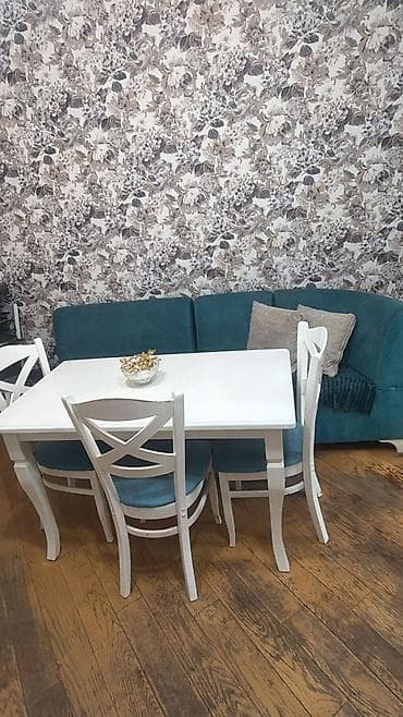 stul alıram: Mətbəx üçün, Açılmayan, Dördbucaq masa, 4 stul — 2