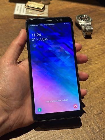 apple 5 s: Samsung Galaxy A8 2018, 32 GB, rəng - Qara, İki sim kartlı — 5
